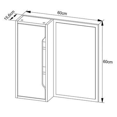 Espelho Para Banheiro Bn3648 Mármore Branco - Tecnomobili