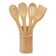 Kit De Utensílios 5 Peças Em Bambu