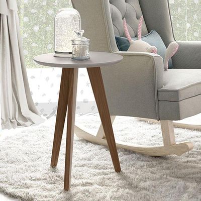 Mesa Lateral Liv Cinza Eco Wood - Matic