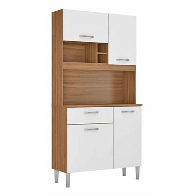 Kit Para Cozinha Compacta Malta Amêndola Branco - Demóbile