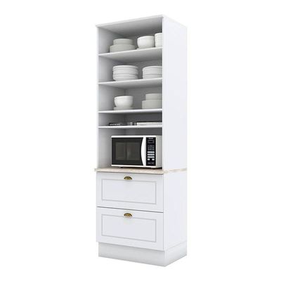 Torre Quente 1 Forno Nova York Branco Com Tampo Calcare - Henn