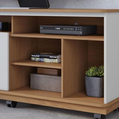 Rack Bancada Jurerê 1.5 Freijó Off White Matte - Colibri