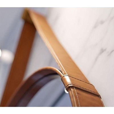 Espelho Decorativo Para Sala De Estar Aqua 60cm Marrom - Imcal
