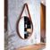 Espelho Decorativo Para Sala De Estar Aqua 60cm Marrom - Imcal