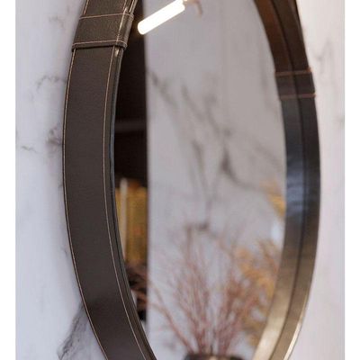Espelho Decorativo Para Sala De Estar Aqua 60cm Preto - Imcal