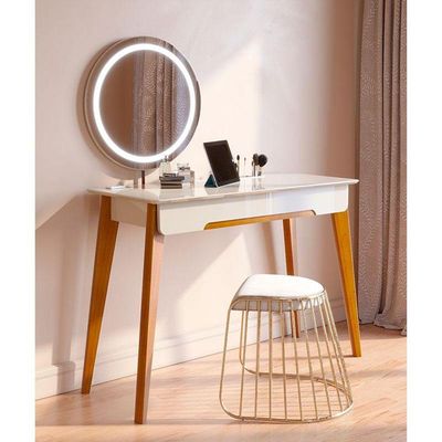 Penteadeira Jazz Off White Com Led - Imcal
