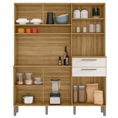 Cozinha Ambiente Montesa 6 Portas E 2 Gavetas Freijó Soft - Kits Paraná