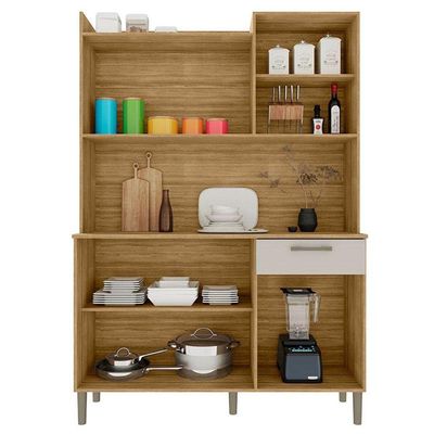 Kit Cozinha Ambiente Gênova 6 Portas Freijó Soft - Kits Paraná