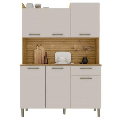Kit Cozinha Ambiente Gênova 6 Portas Freijó Soft - Kits Paraná