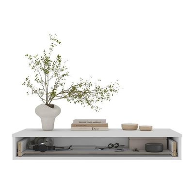 Aparador 90cm Suspenso Com 1 Gaveta Multimóveis CR50100 Branco
