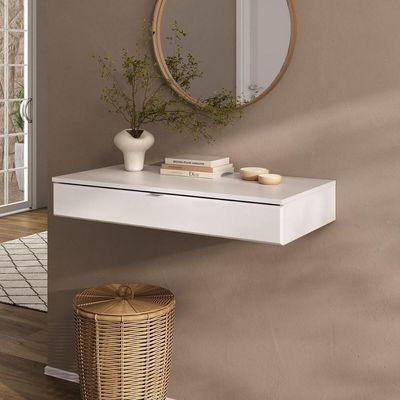 Aparador 90cm Suspenso Com 1 Gaveta Multimóveis CR50100 Branco