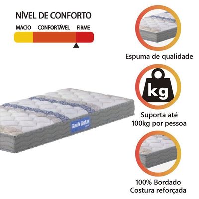 Colchão Solteiro Espuma D33 Guarda Costas Sleep