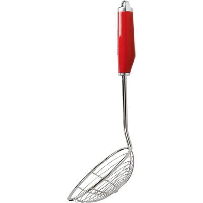 ESCUMADEIRA EM AÇO INOX VERMELHA COM ALÇA KITCHENAID KAG010OHERE