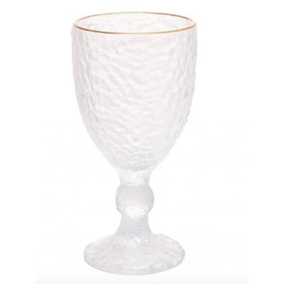Taça de Água Cristal Com Fio De Ouro 320 ML - Lyor