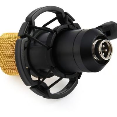 Microfone Condensador Unidirecional com Suporte Metal Articulado Mymax