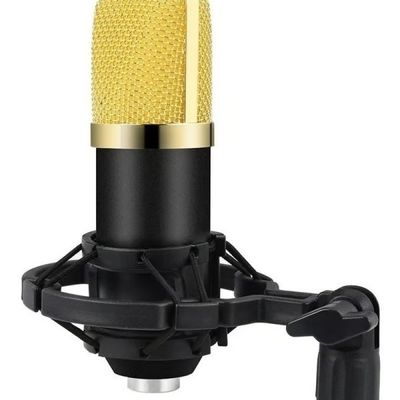 Microfone Condensador Unidirecional com Suporte Metal Articulado Mymax