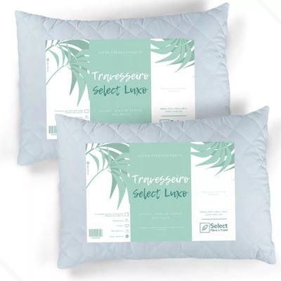 2 Travesseiros Select de Fibras Luxo Importada E Antialérgica