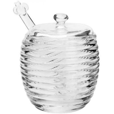 Meleira de Cristal Com Pegador e Tampa Colmeia 210ml - Lyor