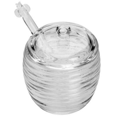 Meleira de Cristal Com Pegador e Tampa Colmeia 210ml - Lyor