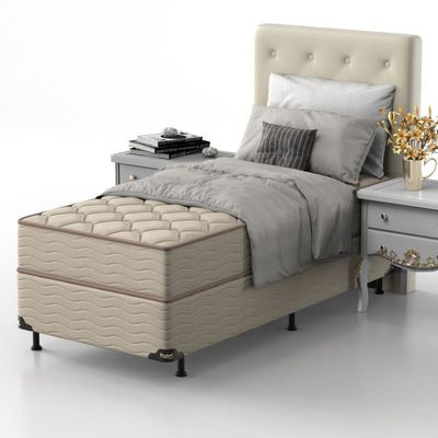 Colchão Solteiro Espuma D33 Prohotel Probel 17cm Bege/Bege (88x188x17cm)