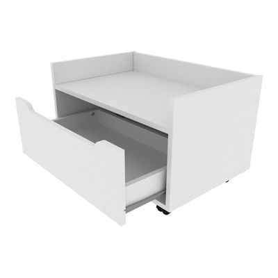 Gabinete Banheiro 60cm Com 1 Gaveta E Rodízios Multimóveis Cr10124 Branco Branco