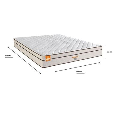 Colchão King Pequim 193x203cm Molas Ultralastic Softgel Inducol Cr445e Branco/bege Branco/bege
