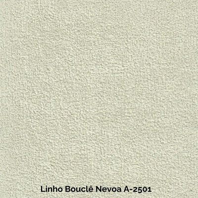 Poltrona Lis Em Linho Bouclê Com Base De Madeira Cor Nevoa 2501 Peça Poltrona