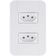 Conjunto 4x2 Com 2 Tomadas 2p+t 20 A 250 V Tramontina Tablet Branco