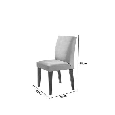 Sala Jantar Evora Canto 6 Cad Grecia Rufato Veludo Marrom