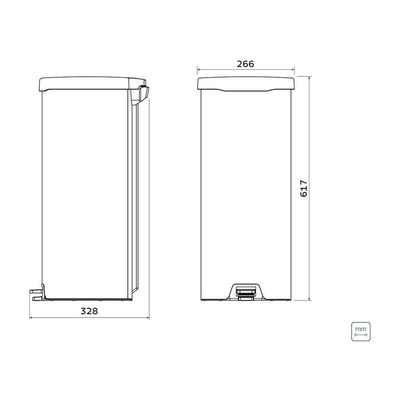Lixeira Inox Pedal New Tramontina Com Acabamento Polido 30 L
