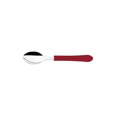 Kit 24 Colher De Chá Leme Inox Vermelho