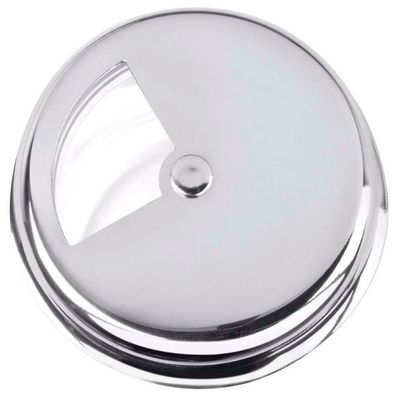 Farinheira com Tampa Forma em Vidro e Inox 330 ml Inox e Transparente