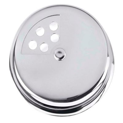 Farinheira com Tampa Forma em Vidro e Inox 330 ml Inox e Transparente