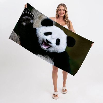 Toalha De Praia Happy Panda  criativas e clássicas