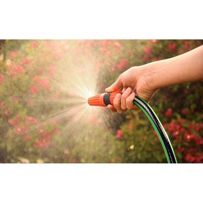 Mangueira Flex Para Jardim Tramontina Verde Com Faixa Preta Em Pvc 4 Camadas 20 M Com Engate Rosqueado E Esguicho