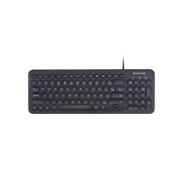 Teclado Multimídia Teclas Redondas Preto Usb Multilaser - TC234 TC234 Teclado Multimídia Teclas Redondas Preto Usb Multilaser - TC234 TC234