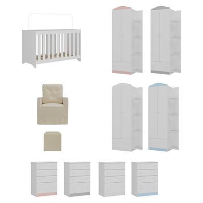 Quarto Infantil Completo+Poltrona E Puff Mp4080
