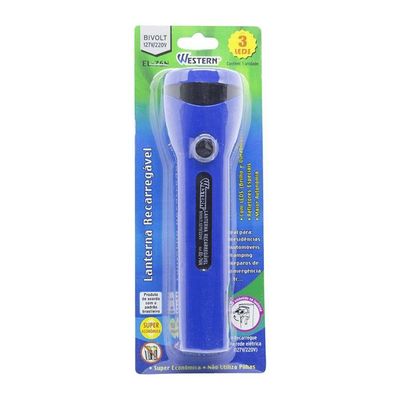 Lanterna Recarregavel Western Curta 3 Leds