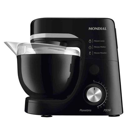 Batedeira Planetária Mondial Preta 700w Bp-03-b 12 Velocidad Preto 60hz 110v