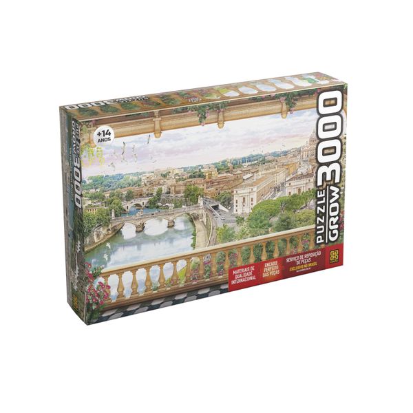 Quebra-Cabeça - 3000 Peças - Varanda em Roma - Grow GROW03941