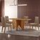 Mesa Evora 120 Mdf Canto Copo E Com 4 Cadeiras Safira Veludo Capuccino-naturalle-naturalle