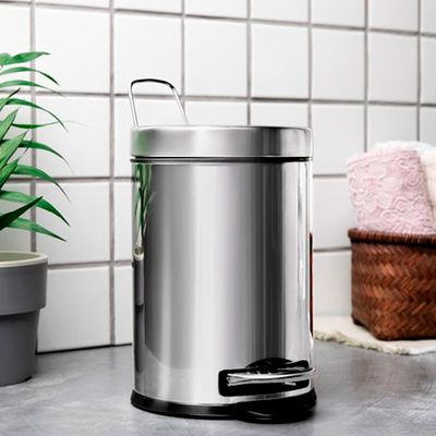 Lixeira Inox com Pedal e Balde 3L e Alça Externa Decorline - Brinox 3040/201