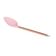 Colher De Arroz Nylon Com Cabo De Aço Inox Rose 30 Cm - Lyor