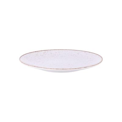 Prato Raso Tramontina Rústico Marrom Em Porcelana Decorada 28 Cm