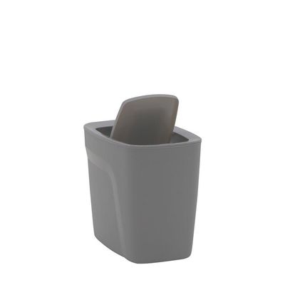 Lixeira Tramontina Compact Em Polipropileno Cinza Com Tampa Basculante 6,5 L