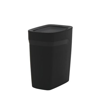 Lixeira Tramontina Compact Em Polipropileno Preto Com Tampa Basculante 8,5 L