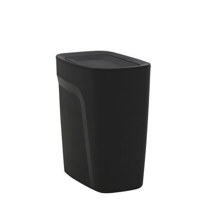 Lixeira Tramontina Compact Em Polipropileno Preto Com Tampa Basculante 8,5 L