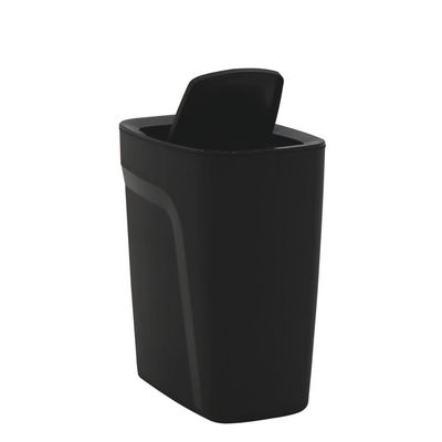Lixeira Tramontina Compact Em Polipropileno Preto Com Tampa Basculante 8,5 L