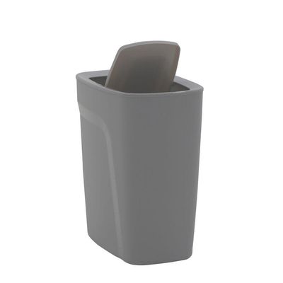 Lixeira Tramontina Compact Em Polipropileno Cinza Com Tampa Basculante 8,5 L