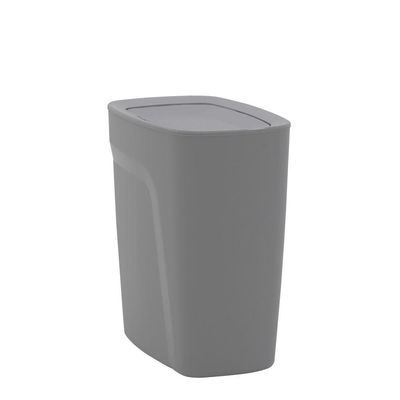 Lixeira Tramontina Compact Em Polipropileno Cinza Com Tampa Basculante 8,5 L